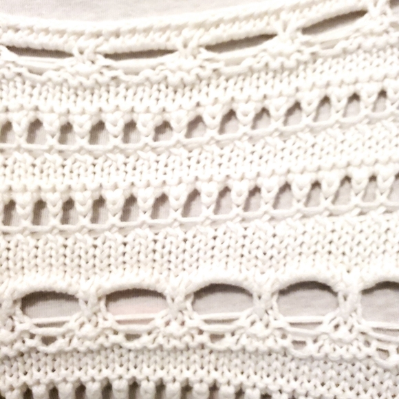 Just Fab Cream Knitted Sweater XL EUC - Picture 4 of 5